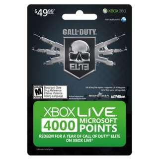 XBOX LIVE 4000 Points Card (XBOX 360).Opens in a new window