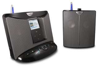  Audio System with Universal iPod Docking Base and Remote Speaker 