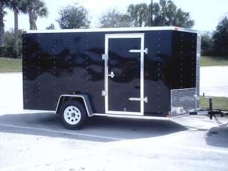 New 6x12 Enclosed Cargo Trailer V Nose Motorcycle Utility Storage 