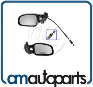  Am SE Black Manual Side View Mirrors Left & Right Pair Set  