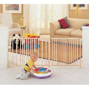 Extra Wide Swing Wood Gate Safety Baby Child Pet Door  
