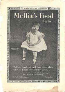 Mellins Food Baby Advertisement Ad Margaret E. Calhoun Vicksburg 