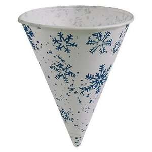  Solo 6RBB 0004 6 oz. Snow Flake Paper Cone Cup Rolled Rim 200/Pack 