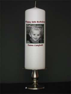 Personalized Custom Birthday Candles from Goody Candles Photo Candles