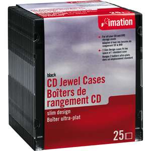 Imation 41017 Slim Design Black Jewel Case 25 Pack (imn41017 
