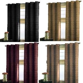 Panels Grommet Solid Curtain Window Covering New Black Plum Bronze 