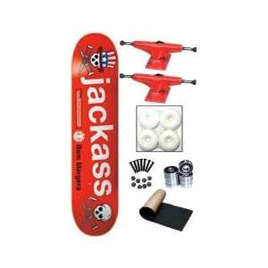  Element Bam Margera Jackass Red Skateboard Complete 