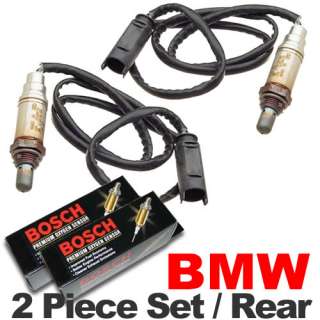 2PC BMW O2 Oxygen Sensor Set REAR/DOWNSTREAM Genuine Bosch OEM Plug 