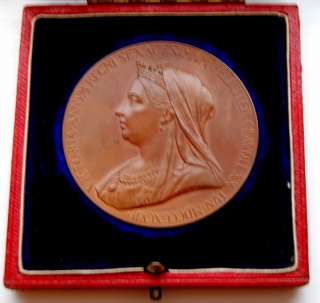   VICTORIA 60 ANNIVERSARY OF REIGN BRONZE MEDAL T.BROCK. CASED  