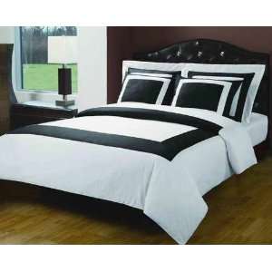 10PC White/Black Egyptian Hotel Down Alternative Bed in a Bag White