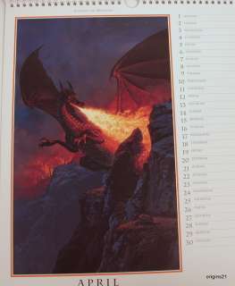 1996 JRR Tolkien Calendar Ted Nasmith New unused  
