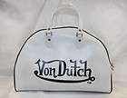 Von Dutch WHITE/ NAVY BOWLING BAG