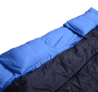   Double Sleeping Bag 23F/ 5C Camping Hiking 86x60 W/2 Pillows  