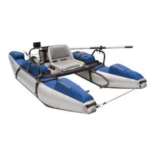  Rogue Fly Fishing Pontoon Boat (Silver/Blue) Sports 