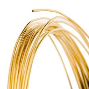  22 Gauge Round Gold Tone Brass Craft Wire   45 Ft Arts 