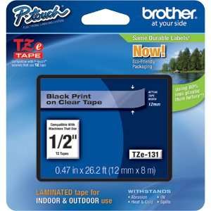 Brother TZ Series Tape Cartridge for P Touch , 1/2 x 26.2 