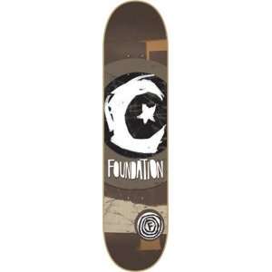   Star / Moon Party Brown Skateboard Deck   8