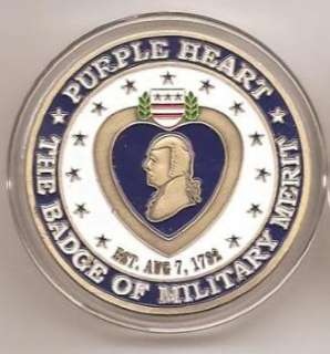 for one Brilliant Uncirculated Purple Heart Military Merit Challenge 