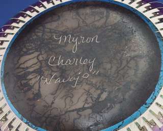 Navajo Horse Hair Vase Signed By Myron Charlie  