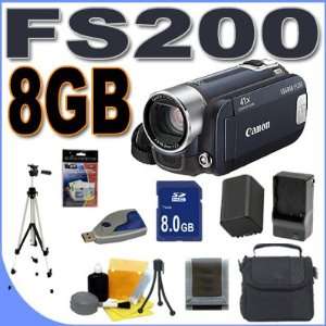 Canon FS200 Flash Memory Camcorder w/ 37x Optical Zoom (Evening Blue 