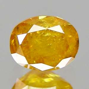 60cts~OVAL VIVID CANARY YELLOW NATURAL LOOSE DIAMOND  