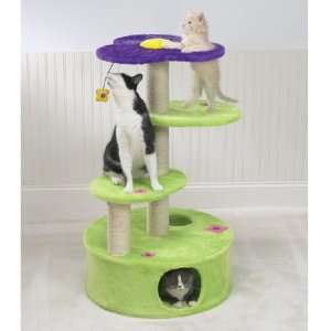   AND SCRATCHING   Flower Power Towers Cat Condo