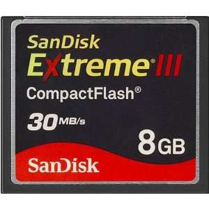  SanDisk 8GB Extreme III CF Compact Flash Card Flash Memory 