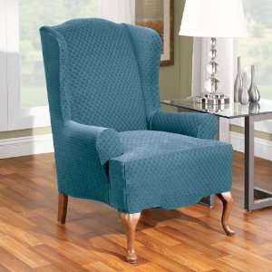    BrylaneHome Stretch Stone Wing Chair Slipcover