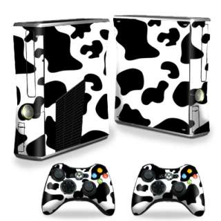  Decal Cover for Xbox 360 S Slim + 2 controllers Skins Cow Print  