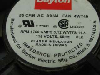 Dayton 4WT49 Axial Fan Motor 115 Volts 55CFM  