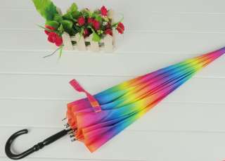 Rainbow Pagoda Parasol wind proof umbrella Polyester Super UV  
