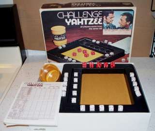   1974 ES Lowe Challenge Yahtzee Dice Board Game Complete w/ Odd Couple