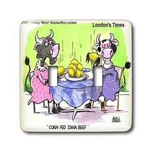 Londons Times Funny Cow Cartoons   Iowa Corn Fed Beef   Light Switch 