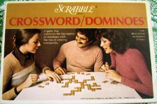 1975 SCRABBLE CROSSWORD DOMINOES GAME Complete Spelling  