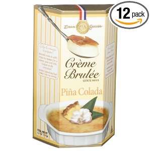 Dean Jacobs Pina Colada Creme Brulee Mix, 4.1 Ounce Boxes (Pack of 12 