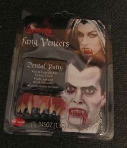   Fang / Teeth Veneers Costume Halloween Dress up w/Dental Putty NEW
