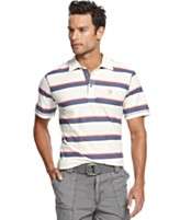 NEW Marc Ecko Cut & Sew Shirt, Slub Weave Stripe Polo Shirt