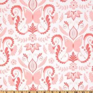   Miller Bella Butterfly Butterfly Damask Pink Fabric By The Yard