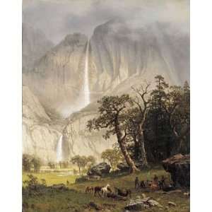 Oil Painting Cho looke, The Yosemite Fall Albert Bierstadt Hand Pain 
