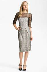 Lela Rose Lace Overlay Sheath Dress $1,595.00
