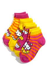 Hello Kitty® Lemon Quarter Length Socks (5 Pack) (Toddler, Little 