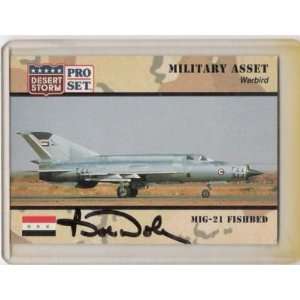  Senator Bob Dole Autographed Desert Storm Card   Sports 