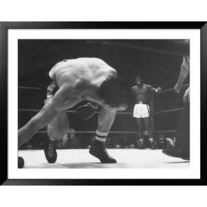  Sugar Ray Robinson in Ring with Gene Fullmer During 
