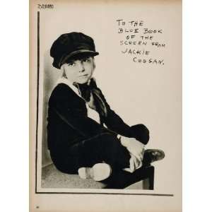 1923 Jackie Coogan Silent Film Child Star Actor Print 