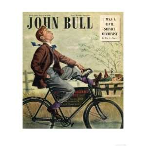 John Bull, Bicycles Groceries Delivery Boys Magazine, UK, 1948 Premium 