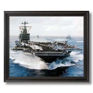  USS John C Stennis Aircraft Carrier Military Picture Black 