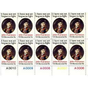  John Paul Jones 10 /15 cent US postage stamps #1789 