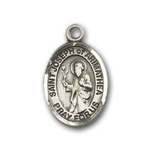   Badge Medal with St. Joseph of Arimathea Charm and Polished Pin Brooch