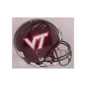 Michael Vick Autographed Virginia Tech Hokies Full Size Riddell 