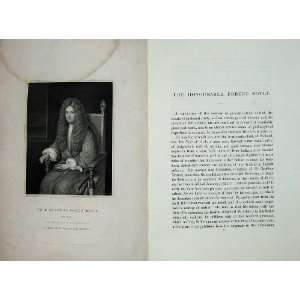 The Honourable Robert Boyle Memoirs Portrait 1836 